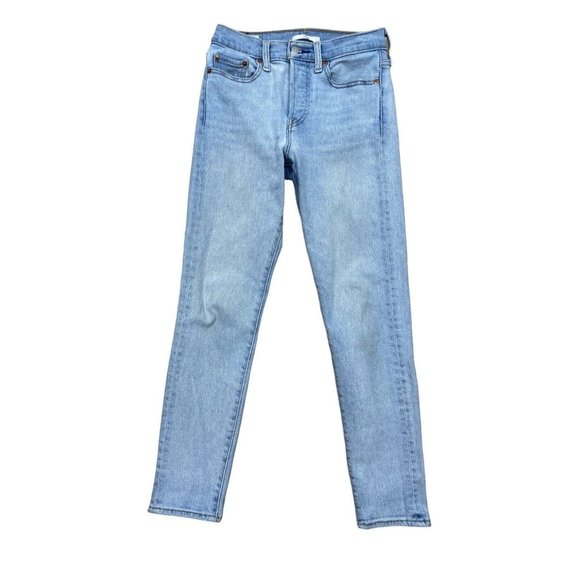 *Levi's Wedgie Button Bly Denim Jeans Womens Size 25 Light Wash Cotton Casual - Picture 1 of 11